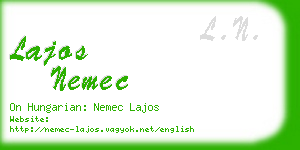 lajos nemec business card